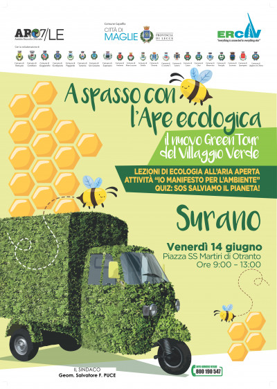  A SPASSO CON L 'APE ECOLOGICA